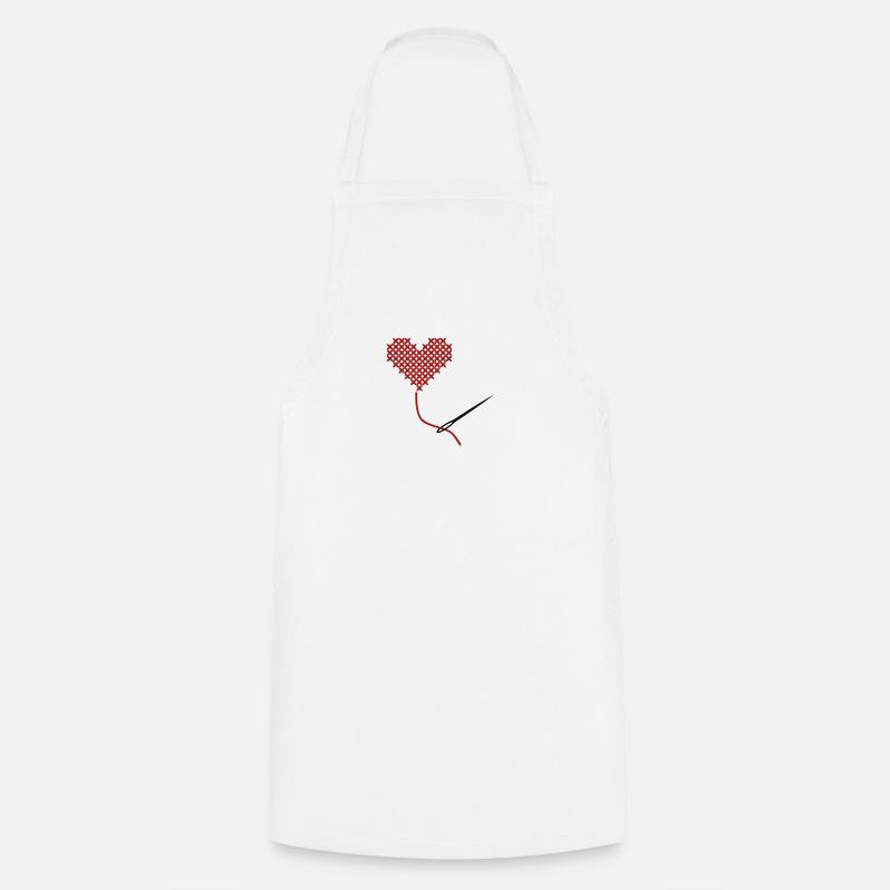 Mit Liebe nähen - Kochschürze - Weiß
