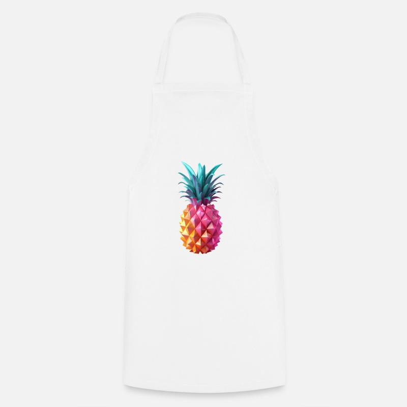 Ananas - Kochschürze - Weiß
