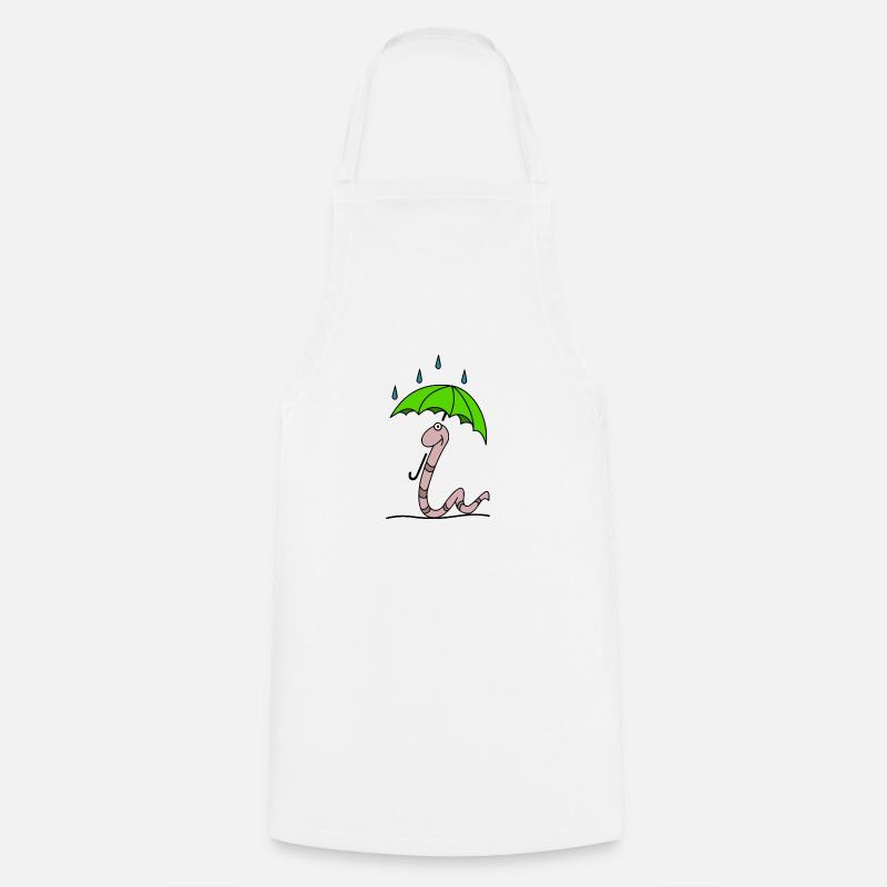 Ver avec parapluie - Tablier de cuisine - blanc
