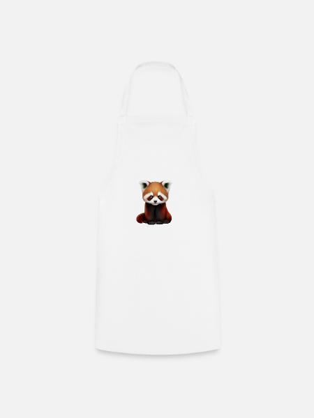 Roter Panda - Kochschürze - Weiß