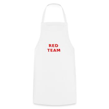 Red Team - Kochschürze - Weiß - Vorne - AI Model Male 185 dark (185cm)