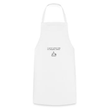 Frau ohne Kaffee - Kochschürze - Weiß - Vorne - AI Model Male 185 dark (185cm)