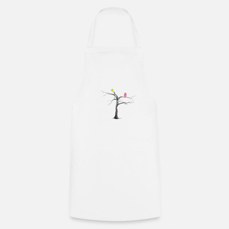 Chouettes de café 5 - Tablier de cuisine - blanc