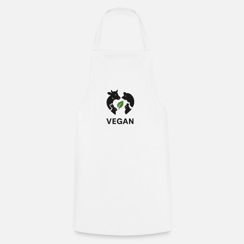 Végétalien - Tablier de cuisine - blanc