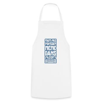 mémé dans l'azerty t-shirt geek - Tablier de cuisine - blanc - Devant - AI Model Male 185 dark (185cm)