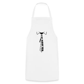 Suit Tie Piano Instrument Keys Music Fun - Cooking Apron - white - Front - AI Model Male 185 dark (185cm)