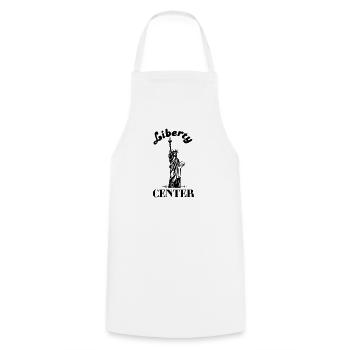 Liberty-Center 1982-1991 Discothèque Neu-Ulm - Tablier de cuisine - blanc - Devant - AI Model Male 185 dark (185cm)