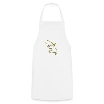 carte martinik or - Tablier de cuisine - blanc - Devant - AI Model Male 185 dark (185cm)
