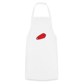Tongue with color flake - Cooking Apron - white - Front - AI Model Male 185 dark (185cm)