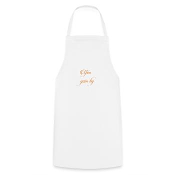 You always gain by giving love - Cooking Apron - white - Front - AI Model Male 185 dark (185cm)