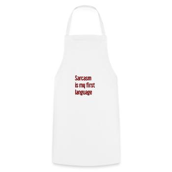 Sarcasme Pro - Tablier de cuisine - blanc - Devant - AI Model Male 185 dark (185cm)