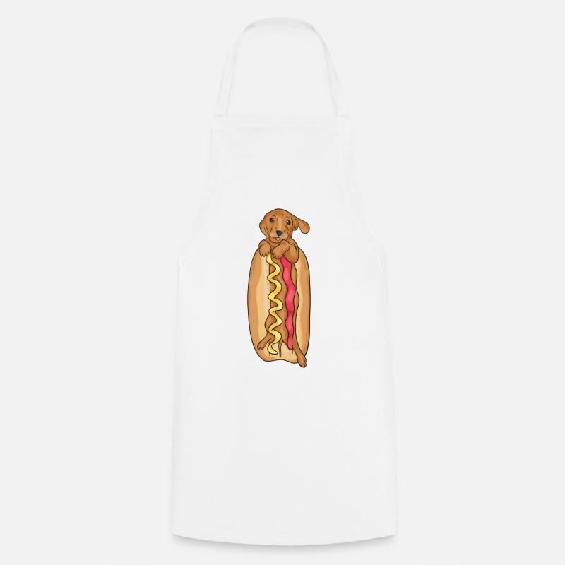 Chien de saucisse - Tablier de cuisine - blanc