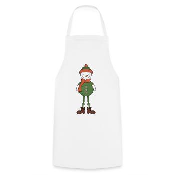 Cool Snowman - Cooking Apron - white - Front - AI Model Male 185 dark (185cm)