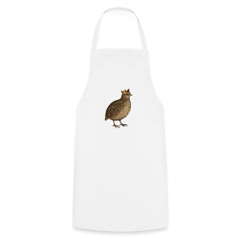 Râle des genêts - Tablier de cuisine - blanc - Devant - AI Model Male 185 dark (185cm)