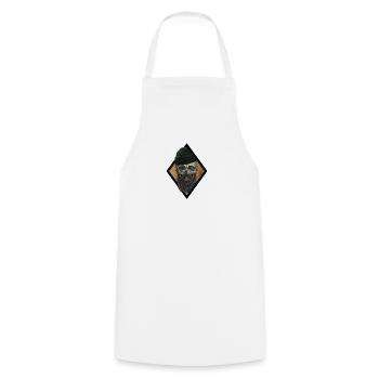 Pêcheur de crâne de barbe - Tablier de cuisine - blanc - Devant - AI Model Male 185 dark (185cm)