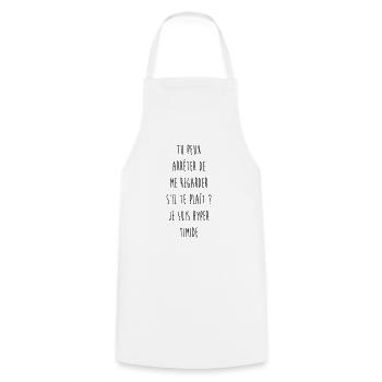 Le Loveur N2 - Tablier de cuisine - blanc - Devant - AI Model Male 185 dark (185cm)