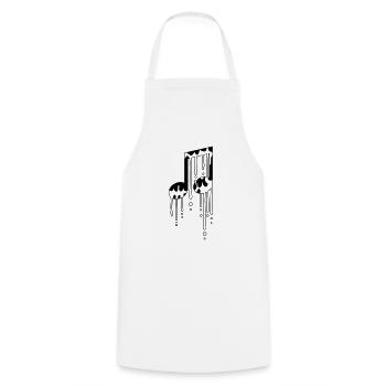 graffiti gouttes humide signe fête musique note - Tablier de cuisine - blanc - Devant - AI Model Male 185 dark (185cm)
