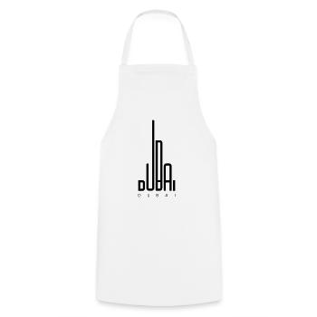 Dubai - Cooking Apron - white - Front - AI Model Male 185 dark (185cm)