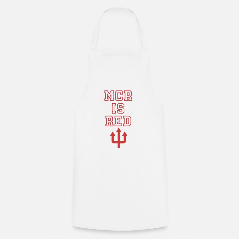 Manchester is red - Cooking Apron - white