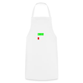 dad kids white - Cooking Apron - white - Front - AI Model Male 185 dark (185cm)