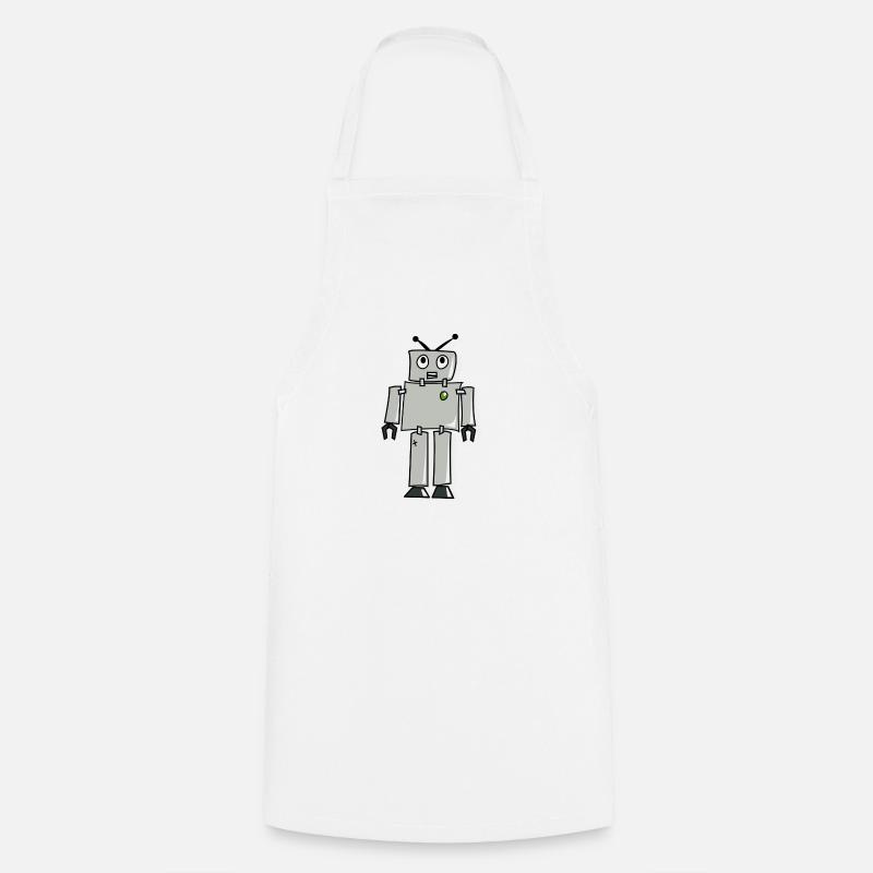 robot - Cooking Apron - white