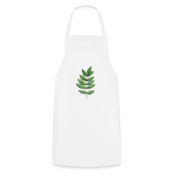 Feuille d'une cendre - Tablier de cuisine - blanc - Devant - AI Model Male 185 dark (185cm)