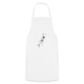 80s climbing motif - Cooking Apron - white - Front - AI Model Male 185 dark (185cm)
