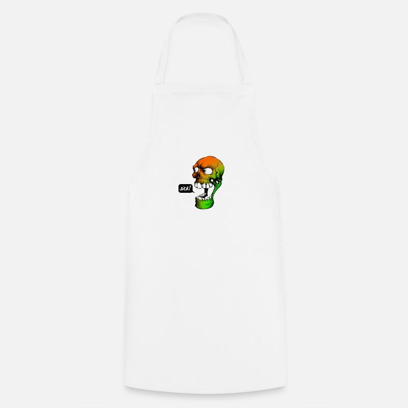 Crâne psychédélique - Tablier de cuisine - blanc