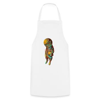 JAKE FROM ARTIST SHOP - Cooking Apron - white - Front - AI Model Male 185 dark (185cm)