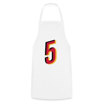 5 Number Germany Jersey Number Black Red Gold - Cooking Apron - white - Front - AI Model Male 185 dark (185cm)