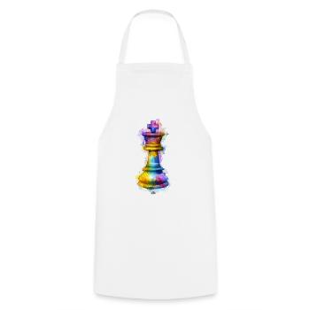 Art Chess Piece King - Tablier de cuisine - blanc - Devant - AI Model Male 185 dark (185cm)