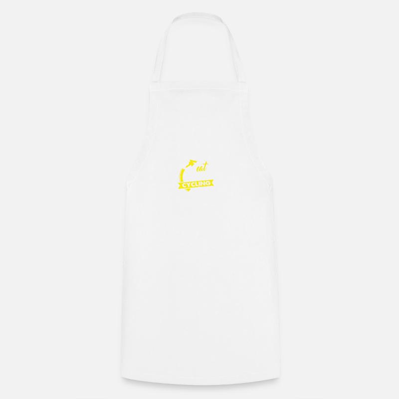 Eating - sleeping - cycling - cycling gift - Cooking Apron - white