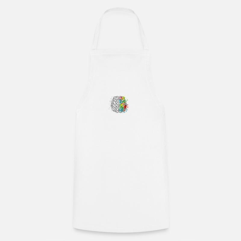 Créatif ou logeant dans le cerveau - Tablier de cuisine - blanc