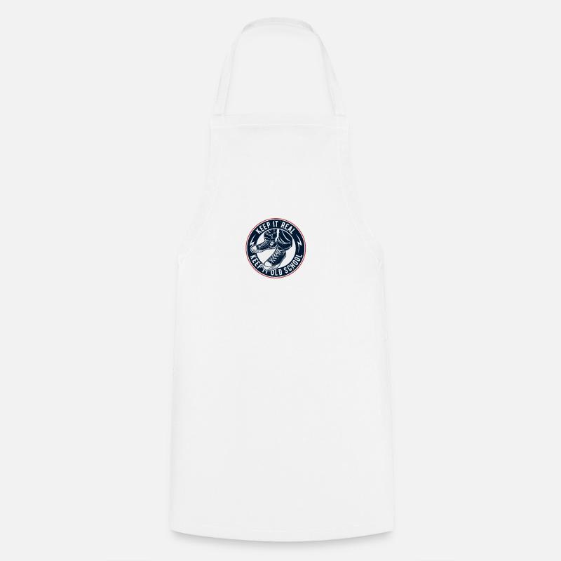 Gardez-la vieille école - Tablier de cuisine - blanc