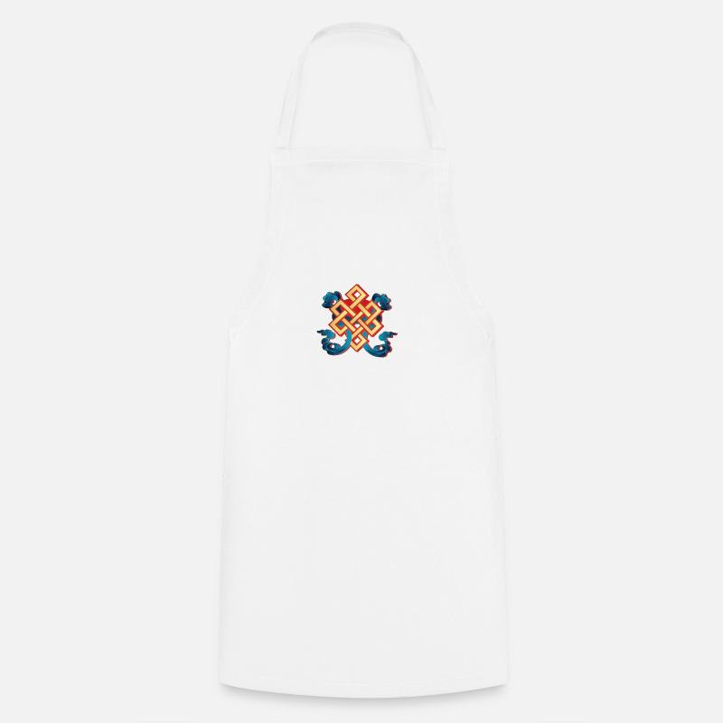 bouddhisme - Tablier de cuisine - blanc