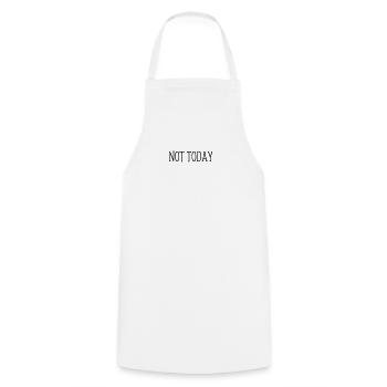 Pas aujourd'hui énonciations drôles - Tablier de cuisine - blanc - Devant - AI Model Male 185 dark (185cm)