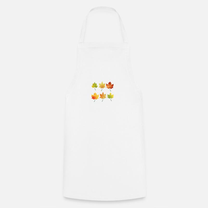 Autumn leaves - Cooking Apron - white