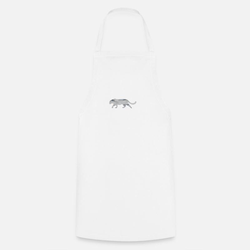 Snow Leopard - Cooking Apron - white
