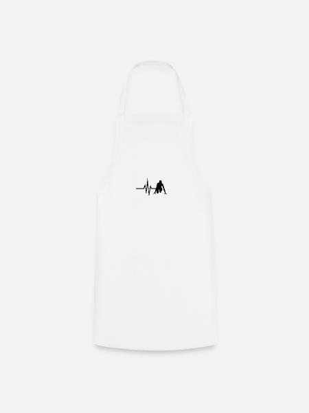 Mon cœur bat pour course - Sprint Courir Fit - Tablier de cuisine - blanc