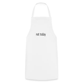 Pas aujourd'hui énonciations drôles - Tablier de cuisine - blanc - Devant - AI Model Male 185 dark (185cm)