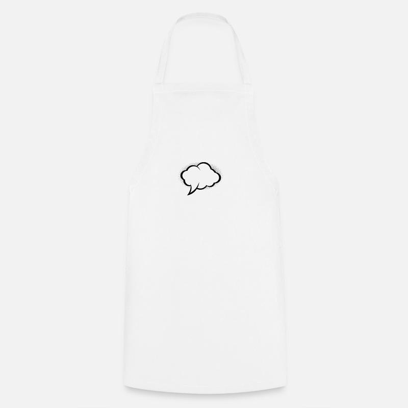 Comic Speech Bubble - Cooking Apron - white
