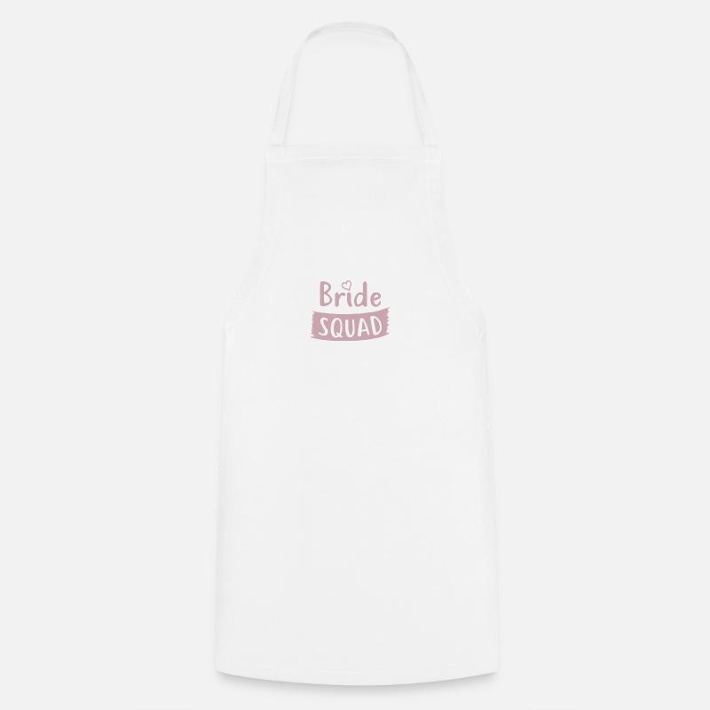 Junggessellinenabschied - BRIDE SQUAD - Tablier de cuisine - blanc