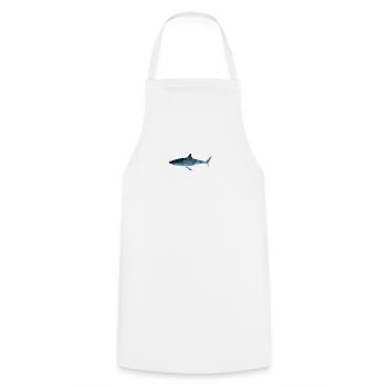Great White Shark - Cooking Apron - white - Front - AI Model Male 185 dark (185cm)
