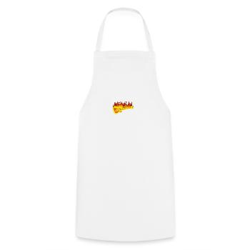 guitare feu - Tablier de cuisine - blanc - Devant - AI Model Male 185 dark (185cm)