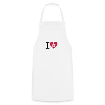 I Love Hong Kong - Cooking Apron - white - Front - AI Model Male 185 dark (185cm)