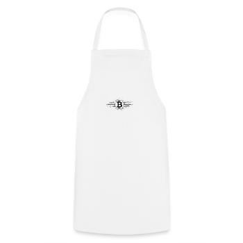 Bitcoin Logo - Tablier de cuisine - blanc - Devant - AI Model Male 185 dark (185cm)