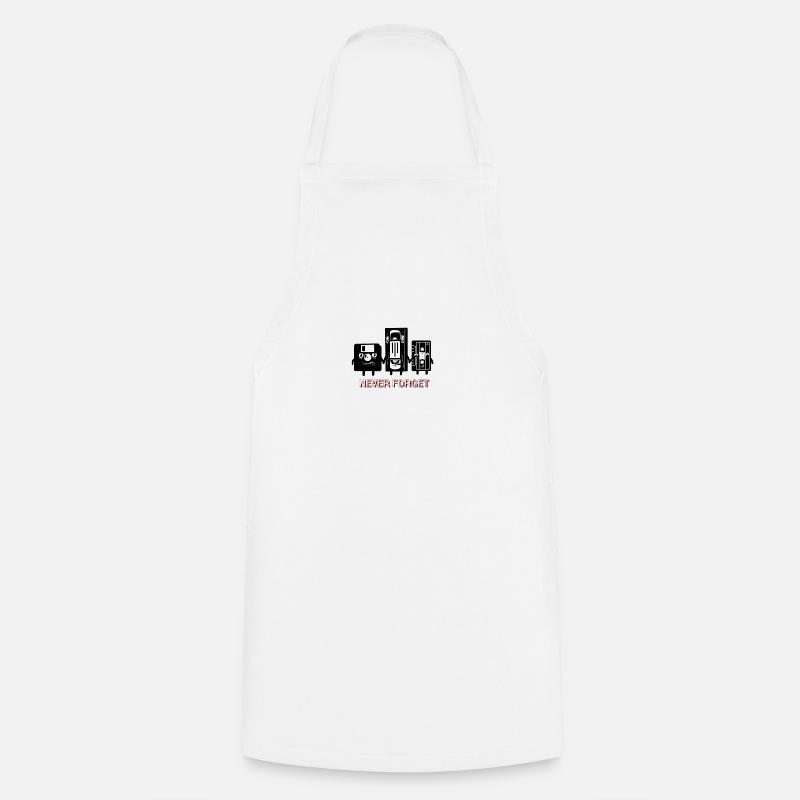 NE JAMAIS OUBLIER CASETTE DISKETTE DRÔLE - Tablier de cuisine - blanc