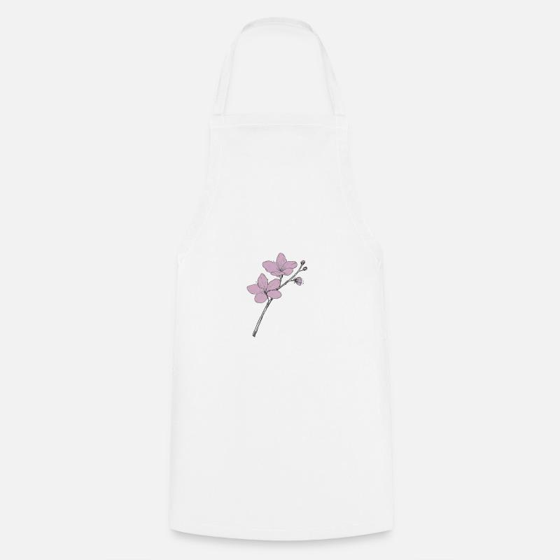 Fleur de cerisier - Tablier de cuisine - blanc