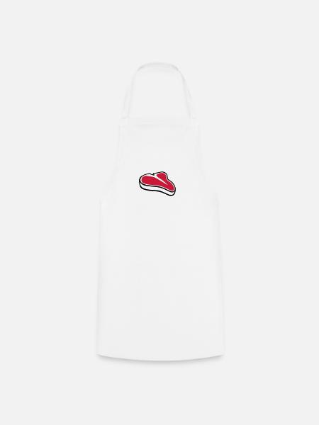Steak - Cooking Apron - white