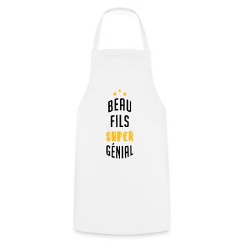 belle-fille / beau-fils / beau fils / belle fille - Tablier de cuisine - blanc - Devant - AI Model Male 185 dark (185cm)